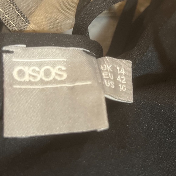 Asos Polka Dot Mesh Overlay Dress - Picture 9 of 10